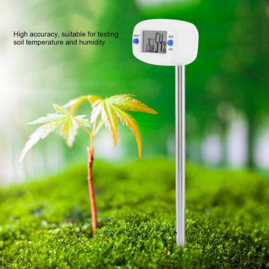 Digital Soil Hygrometer Soil Moisture Tester Plant Tester Plant Care Hygrometer Temperature Humidity Tester with Probe for Garden, Farm, Lawn Plants Indoor & Outdoor - Image 2