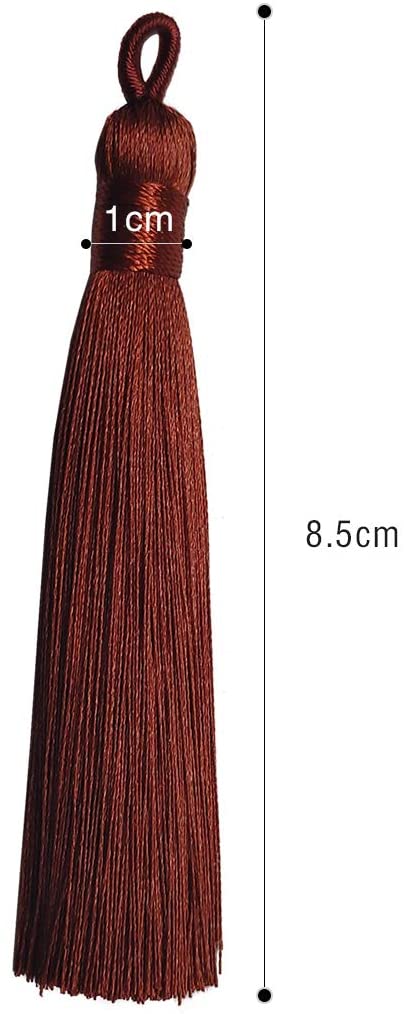 Fllumbo 40PCS Long Tassels 90mm Ice Silk Tassels 20 Colors with Loops Silky Floss Tassel Pendants Bulk for Earring Jewelry Making DIY Bookmark Souvenir - Image 2