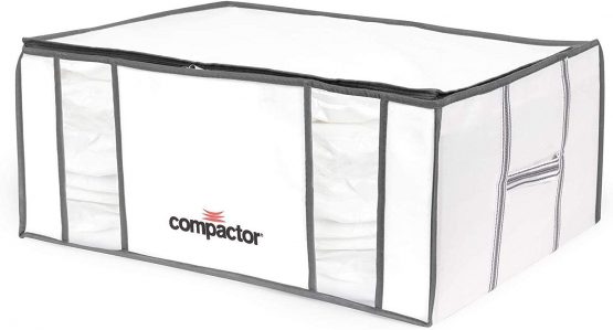Compactor Space Saving Semi Rigid Vacuum Storage Box, Size XXL, 210 Litre, 65 x 45 x 27 cm, Compactor Life Range, White/Grey, RAN3066