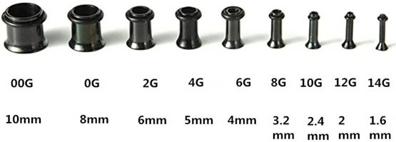 KUBOOZ 9pairs Stainless Steel Single Flared Ear Plugs Kit Tunnels Gauges Stretcher Piercings Mixed Size 14G-00G - Image 4