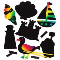 Seaside Scratch Art Magnets (Pack of 10)
