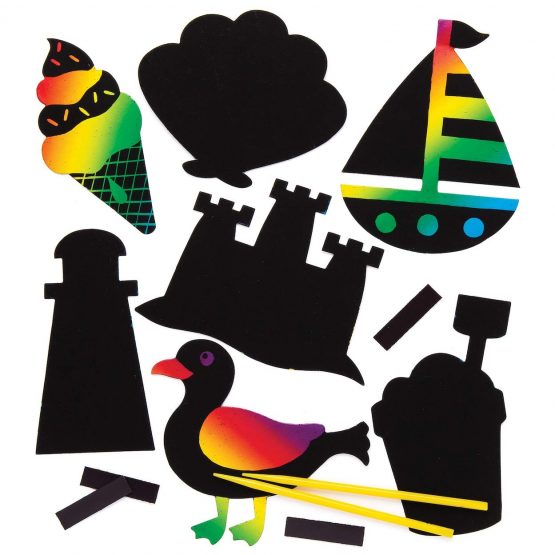 Seaside Scratch Art Magnets (Pack of 10)