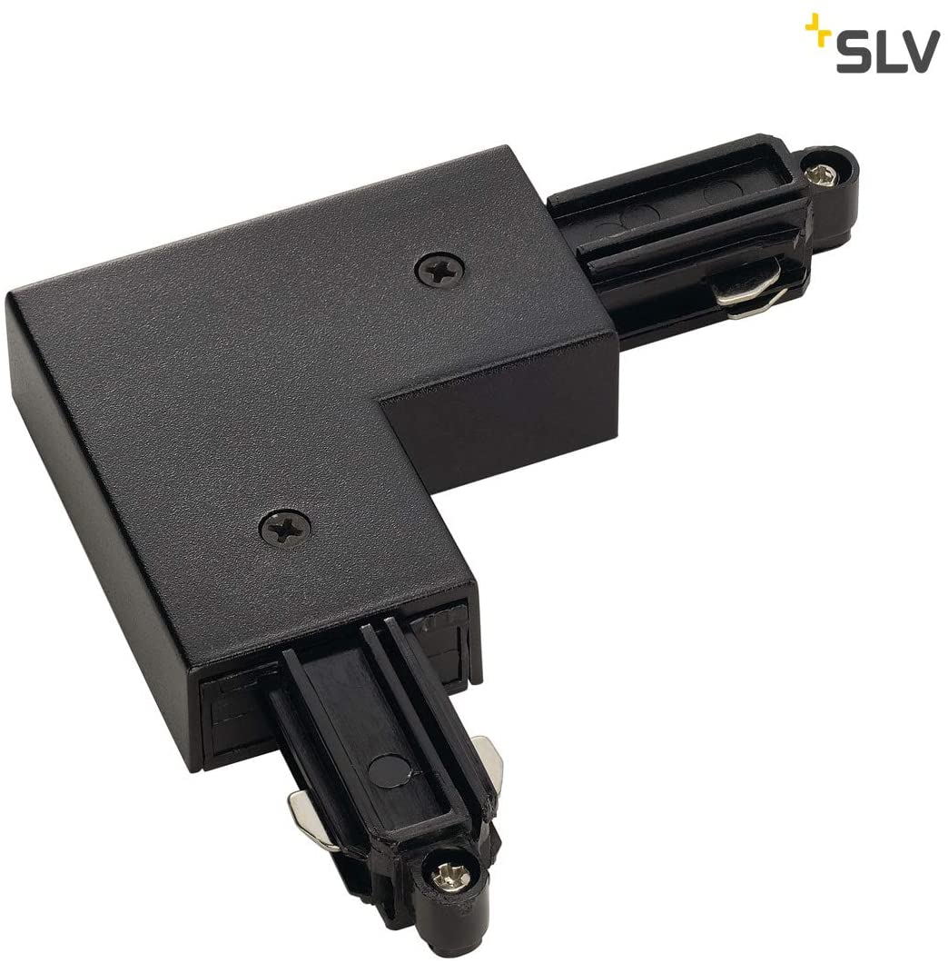SLV 1-Phase System Corner Connector for 1-Phase HV Track/Black
