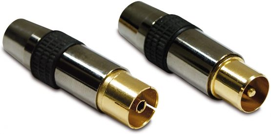 Metronic 419101 Male/Female F-Connectors Set of 2 9.52 Diameter Black