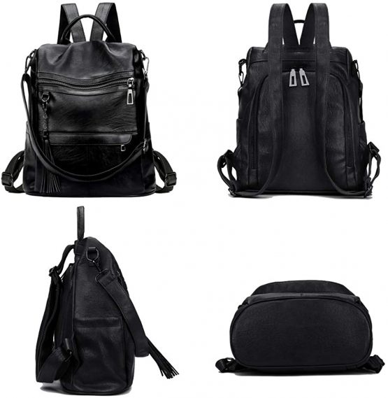 Artwell Backpack Purse For Women Shoulder Bag Fashion Anti-Theft Rucksack Pu Leather Ladies Tote Handbag - Image 2