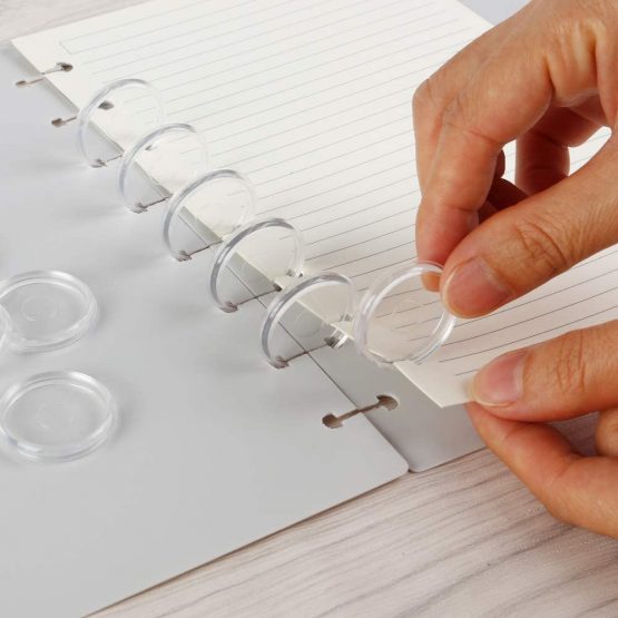 Eagle Discbound Expansion Discs, 1 Inch, Suitable for Customizable Discbound Notebooks and Planners, Plastic, Black, Pack of 11 (Transparent) - Image 2