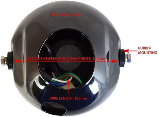 Custom Motorbike Headlight - Universal - Black Metal for Cafe Racer Street Bike Project - E-marked - Image 4