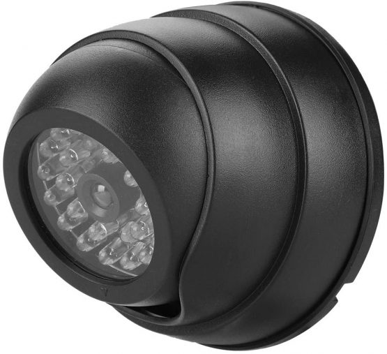 Dummy Camera,Flashing LED Waterproof Wall-mounted Fake Dome Camera CCTV Surveillance exterior Camera Indoor & Outdoor with 30pcs IR LED for Home/ Warehouse