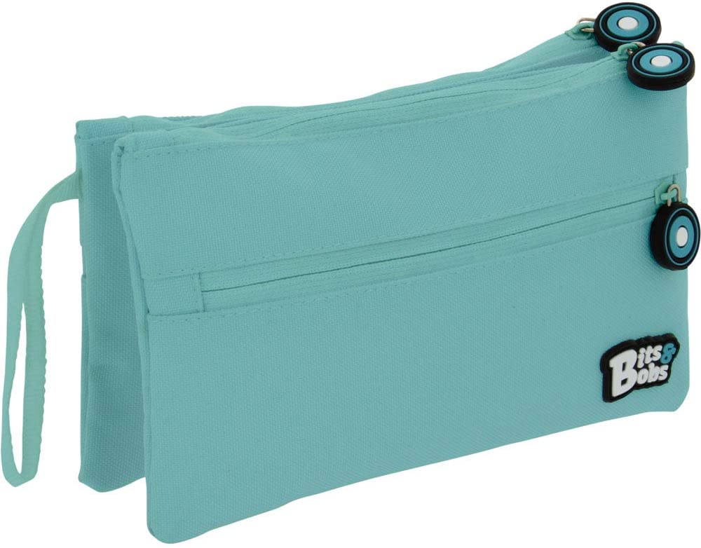 Grafoplás 37545331 Double Flat School Case, Light Blue, 21 x 12 cm, Bits & Bobs, 21x12cm