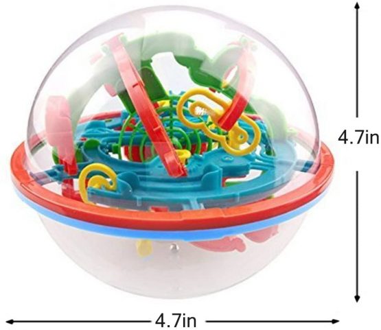 OFKPO 3D Maze Toy, 100 Challenging Barriers Intellect Labyrinth Puzzle Maze Ball for Kids and Children Best Gift - Image 3