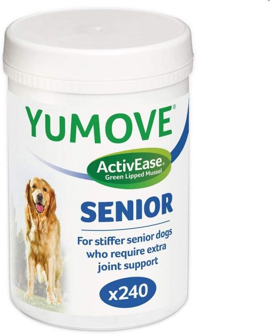 Lintbells | YuMOVE Senior Dog | High Strength Hip and Joint Supplement Designed for Older, Stiff Dogs, with Glucosamine, Chondroitin, Green Lipped Mussel | Aged 9+ | 240 Tablets