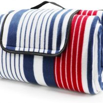 LIVEHITOP Fleece Picnic Blanket Waterproof Backing 200x200 cm - Portable Compact Thickening Extra Large Mat Rug for Camping BBQ Outdoor Indoor