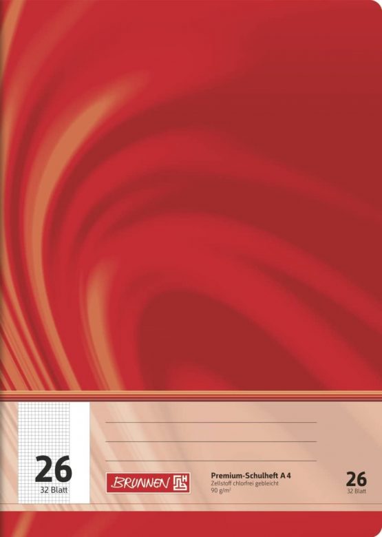 Brunnen Vivendi 104442602 School Notebook A4 5 mm Squared with Margin 32 Sheets Line Style 26) - Image 2