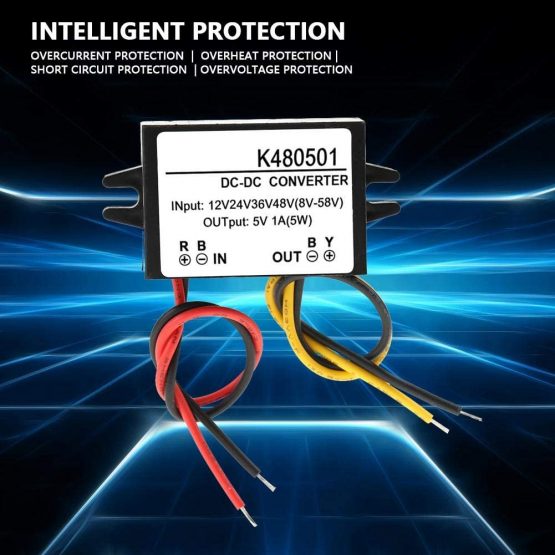 DC-DC 12V/24V/36V/48V to 5V 1A Car Power Converter Buck Voltage Regulator Power Supply Module - Image 3