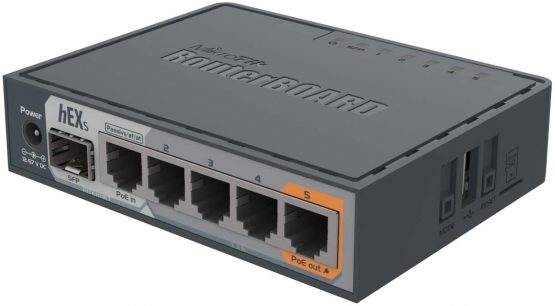 Mikrotik hEX S Ethernet Black Router, 10, 100, 1000 Mbit/s, 10/100/1000BASE-T (X), Black, 256 MB, 11 W, CC - Image 2