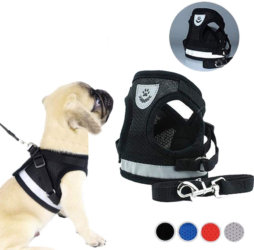 FEimaX Dog Harness and Leash Set, No Pull Adjustable Puppy Harness with Reflective Strip