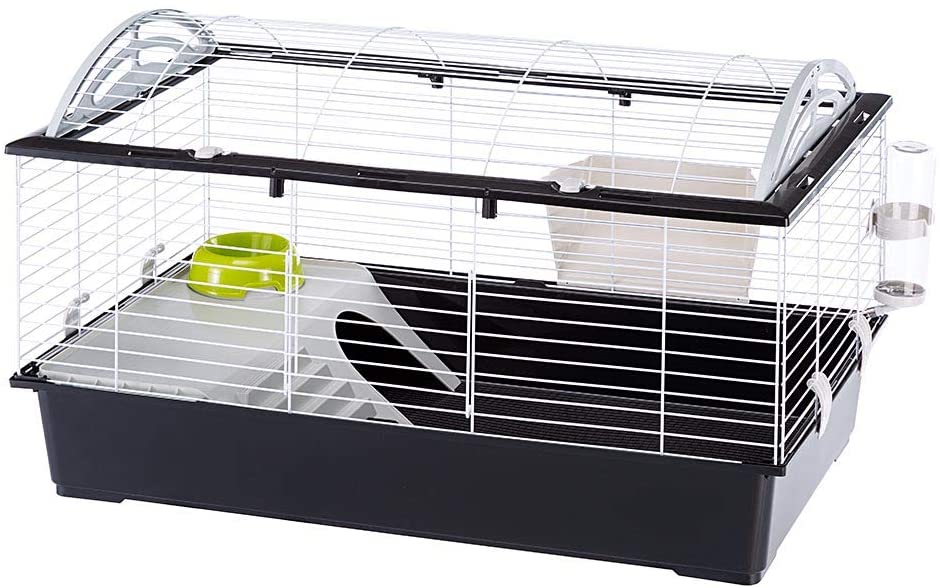 Ferplast Rodent Cage CASITA 100 for Rabbits Guinea Pigs, Guinea Pigs, in Metal, Accessories included: Manger, Drinking Bottle