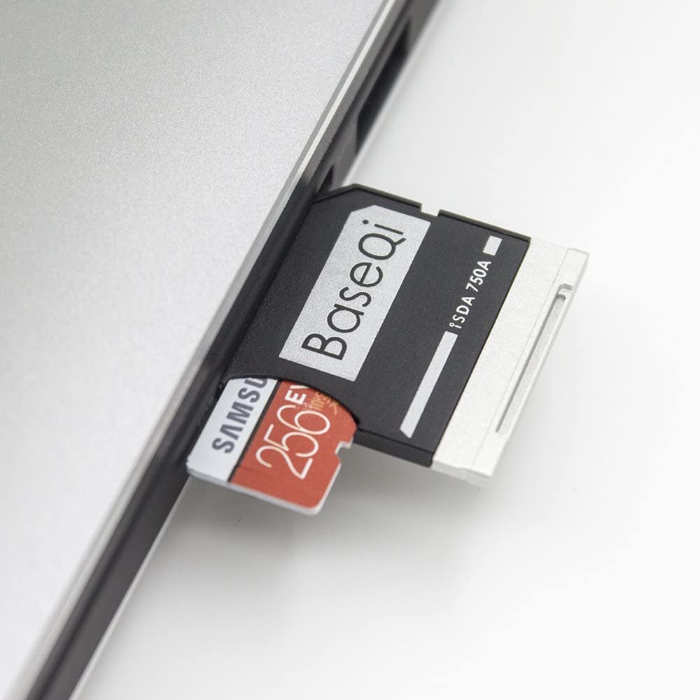 BaseQi aluminum microSD Adapter for Dell XPS 15" 9550, Silver - Image 3