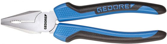 GEDORE Combination pliers for cutting/holding/twisting, Long cutting edges, Dual-material grips, European pattern, Length 180 mm, 8245-180 JC