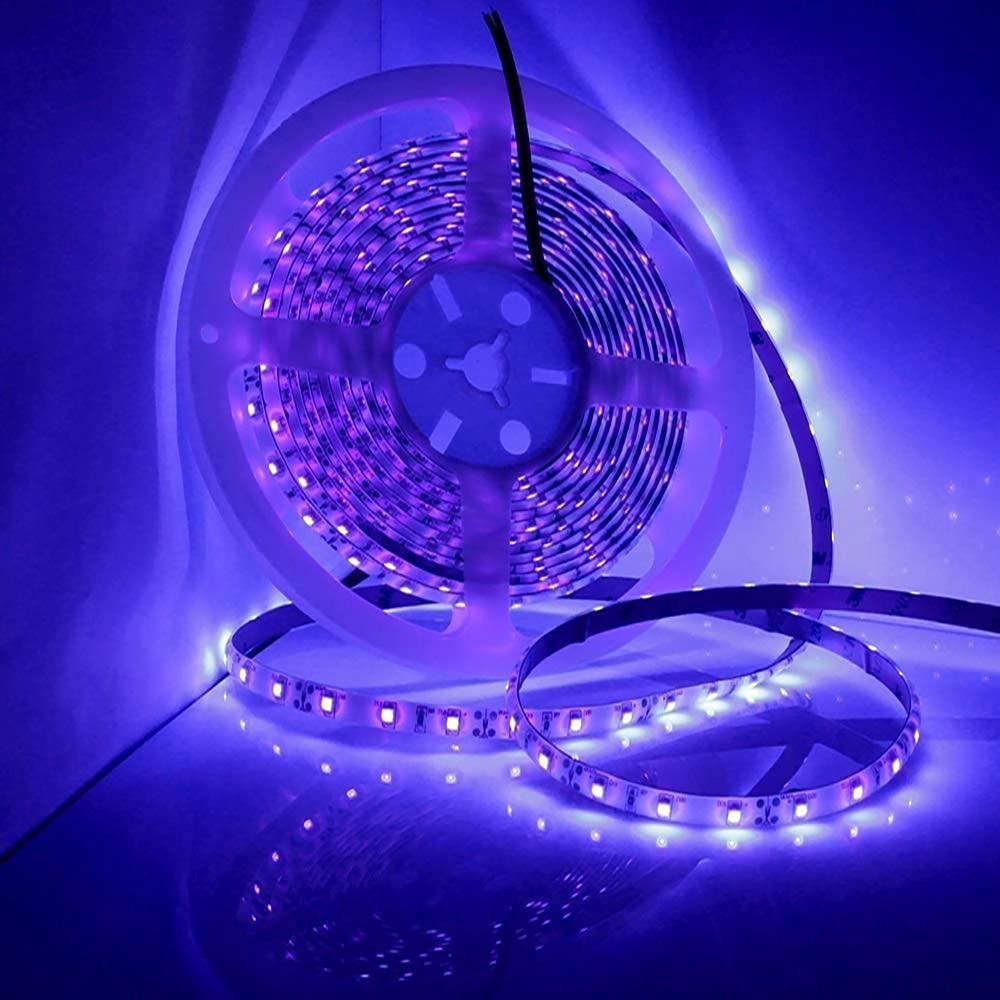 UV Led Light Strip 5M 3528SMD Waterproof Ultraviolet Blacklight UV Strip Light with Check