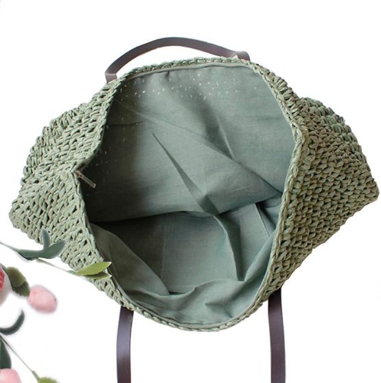 Chikencall Women's Straw Tote Bag Beach Bag Summer Beach Crochet Shoulder Bags Handbag - Image 2