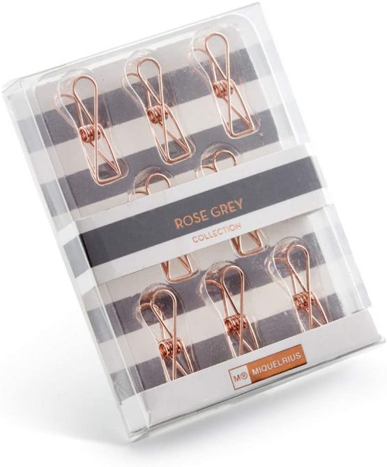 MIQUELRIUS 17188 – Copper Tongs, 8 Units Per Pack, Rose Grey Model, 16 Pieces - Image 2