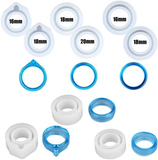 Allazone 32 PCS Resin Silicone Mold Ring Bracelet Jewelry Resin Casting Molds for Liquid Clay Crafting, Resin Epoxy, Jewelry - Image 3