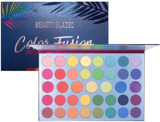 Beauty Glazed 39 Colors Eyeshadow Powder Palette Glitter Shiny Golden Eyeshadow Highly Pigmented Shimmer & Matte Metallic Waterproof Smooth Powder Natural Brilliant Eye Makeup Palettes