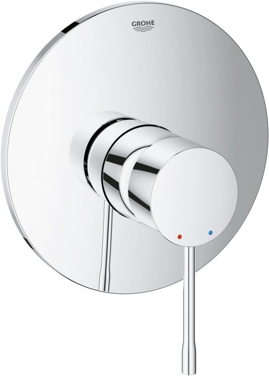 GROHE 19286001 Essence Single-Lever Shower Mixer Trim, Set for Final Installation (Concealed Body Not Included)