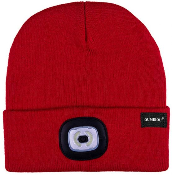 Oumeiou New Warm Bright LED Lighted Beanie Cap Unisex Rechargeable Headlamp Hat Multi-color - Image 2