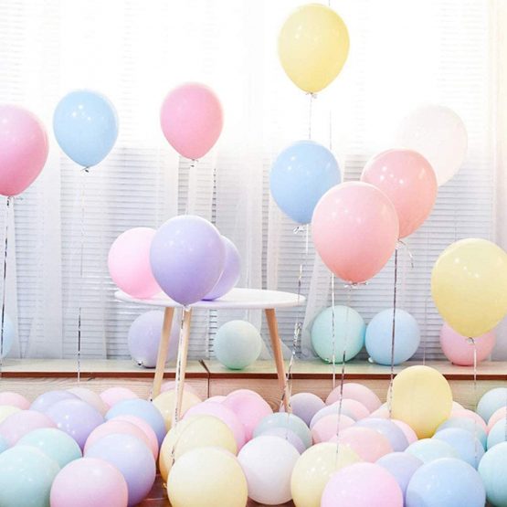 200Pcs Macaron Balloon Garland Arch Kits Party, Premium Quality Balloons, 5 inch Assorted Colour Latex Balloons, Blue Green Red Pink Light Purple Orange Yellow Gray Ballons 5" - Image 4