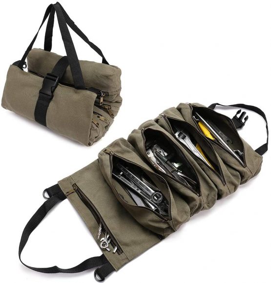 Super Roll Tool Pouch Bags Organizer,Tool Pouch Sling Bag with 5 ...