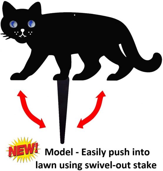 Medipaq BLACK METAL GARDEN CAT SCARER WITH MARBLE EYES - CAT DETERRENT – CAT REPELLER – Cat Repellant Garden – Cat Repellent - Image 4