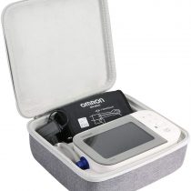Khanka Hard case Storage Bag for Omron X7 Smart Home Blood Pressure Monitor. (Case for Omron X7, Gray&White)
