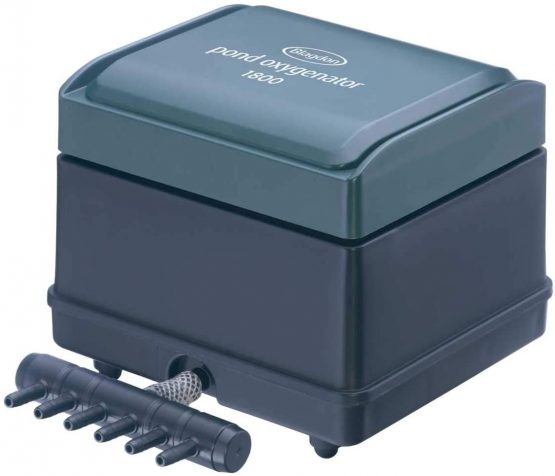 Blagdon Pond Oxygenator 1800, 6 Outlet Air Pump for Ponds Up to 10,000 Litre (Koi Ponds Up to 5,000 Litre), Suitable for Aeration and Oxygenation in Hydroponic and Aquaponic Systems