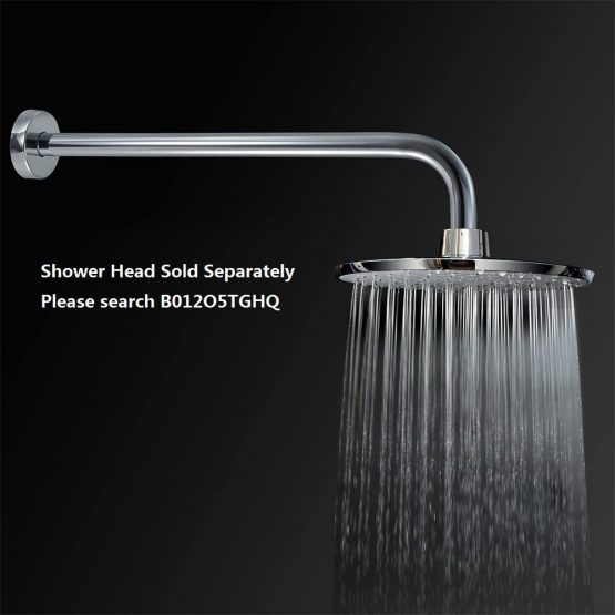 Purelux Extra Long Stainless Steel 16 Inch Replacement Shower Arm with Flange, Chrome finish - Image 3