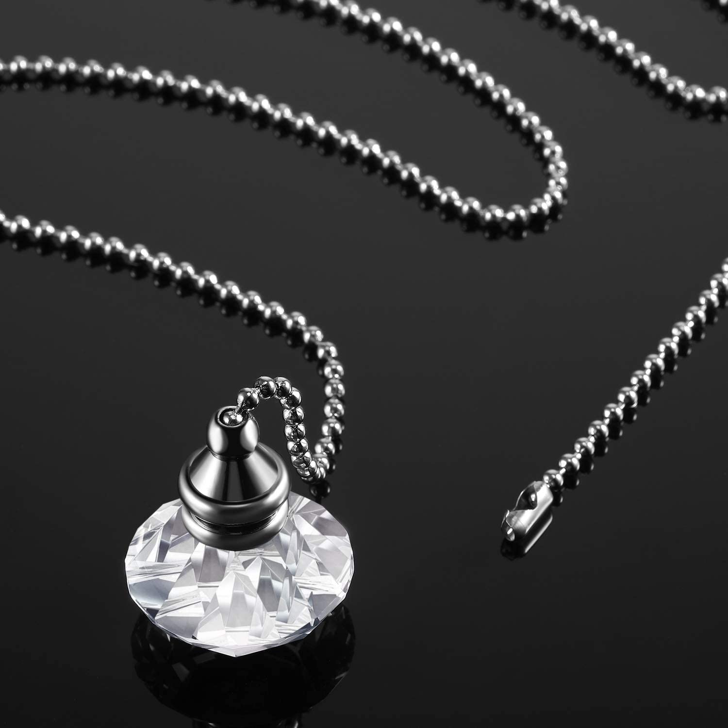 JOVITEC 2 Pieces Pull Chain Ceiling Fan Pull Chain Ornaments Light Pull Chain Extension Decorative Crystal Pull Chain - Image 3