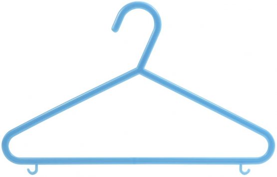 HANGERWORLD 18 Blue Plastic 30cm Childrens Coat Clothes Garment Trouser Skirt Bar Baby Toddler Hangers. - Image 2