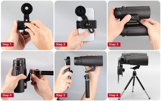 Binoculars for Adults Bird Watching usogood 12x50 High Power Binoculars for Stargazing, Traveling, Hunting and Hiking Binoculars with Tripod Phone Adaptor for Photography - BaK-4 Prisms, FMC Lens - Image 3