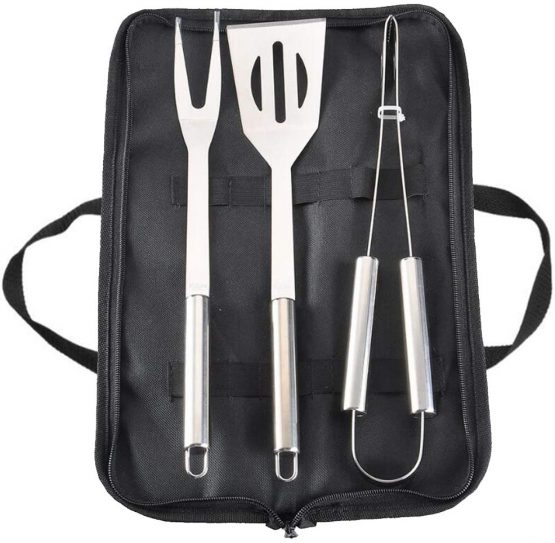 BETOY Stainless Steel Stainless Steel Barbecue Tool Set, Professional BBQ Grilling Tools Set with a Walkbag - Thickened Stainless Steel Grilling Accessories (3 Pieces)