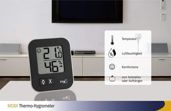TFA Dostmann 30.5026.02 Moxx Digital Thermo-Hygrometer, Multi-Colour, 9.9 x 7.5 x 2.6 cm - Image 3