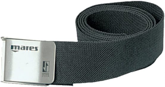 Mares Weight Stainless Steel Buckle Diving Belt - Black/Black - Image 2