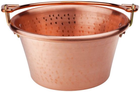 Pentole Agnelli Family Cooking Copper Polenta Pot With Bowed Handle, Diameter 28 Cm.