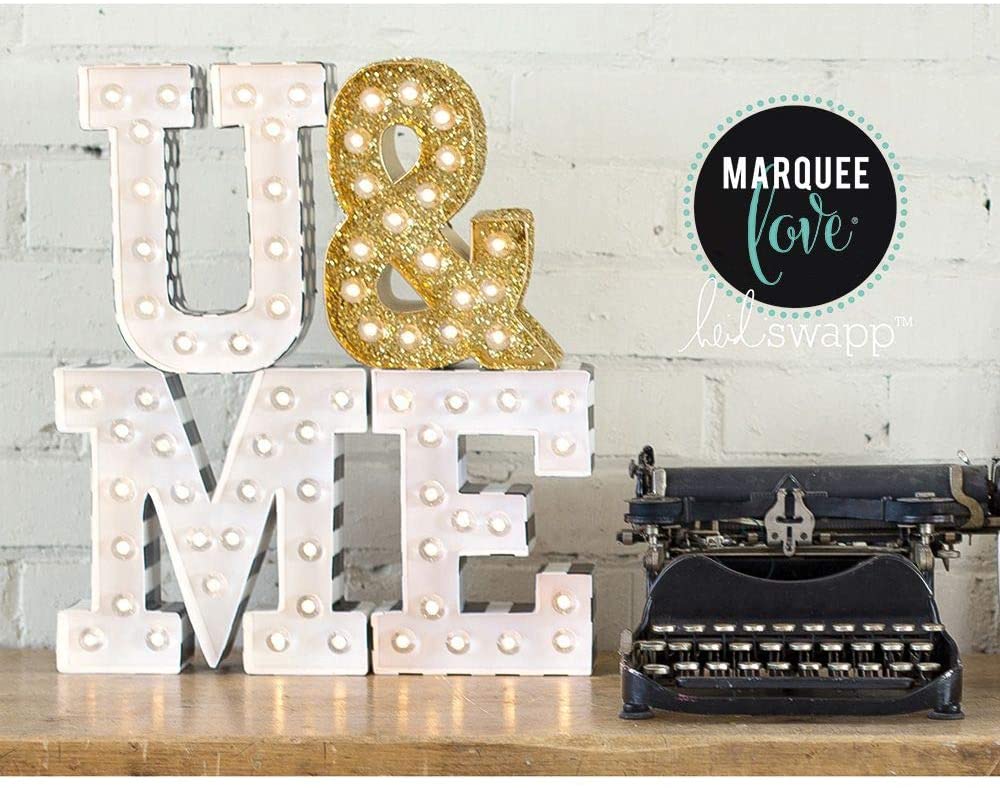 American Crafts Cardboard Heidi Swapp Marquee Love Letters, Numbers and Shapes 8.5-inch, Ampersand, Clear, 8.5 inches - Image 4