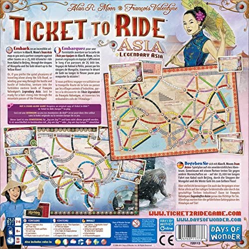 Days of Wonder Ticket to Ride Asia Board Game Expansion Ages 8 Plus For 2 to 6 players Average Playtime 30-60 Minutes, Multicolour - Image 4