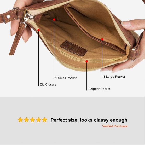 Corkor Cork Purse Crossbody Women | Vegan Bag Cruelty Free Non Leather - Image 3