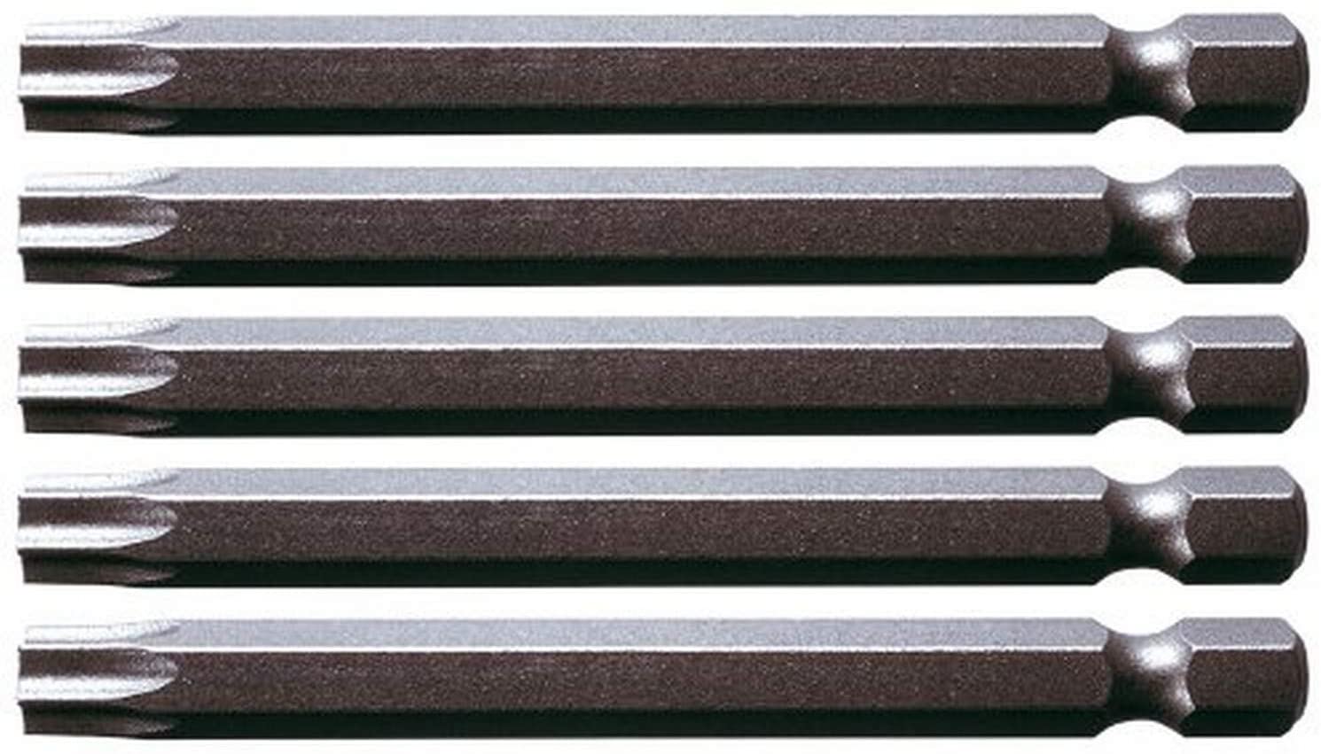 KS Tools 911.7709 75mm TB40 1/4-inch TX Classic Bits (5 Pieces), Silber
