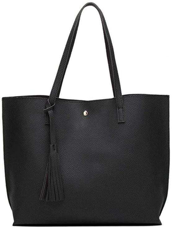 Handbags for Women, Ladies Handbag Tote Bag Soft PU Leather Large Capacity Womens Top Handle Shoulder Bag For women Black Handbag