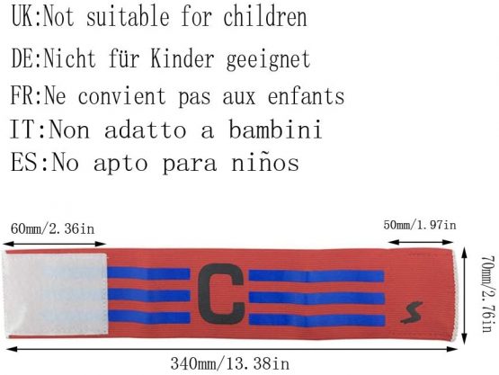 YQ Captains Armbands 3 Pack Armband Multicolor Junior Soccer Captain's Armbands Sports Elasticated Armband Design For Multiple Ball Games Sports(Adult and Youth) - Image 2