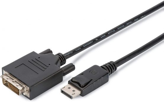 Digitus DisplayPort adapter cable, DP - DVI (24 + 1) M/2.0m, set of 10, full HD, CE, black - Image 2